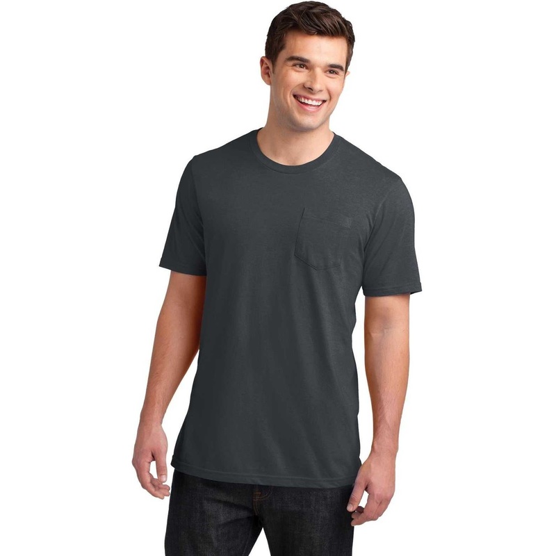 District DT6000P Very Important Tee with Pocket - Charcoal